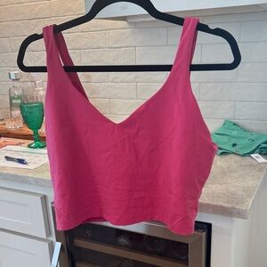 lululemon athletica align Hot Pink V-Neck Tank Crop Top